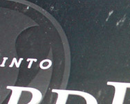 Close-up of scratched cover