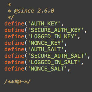 wp-config.php - Secret Keys